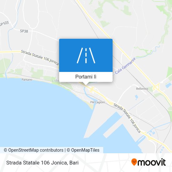 Mappa Strada Statale 106 Jonica