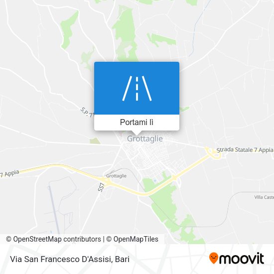 Mappa Via San Francesco D'Assisi