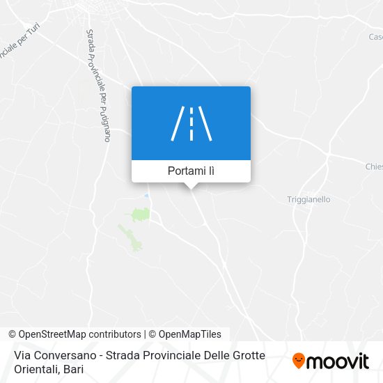 Mappa Via Conversano - Strada Provinciale Delle Grotte Orientali