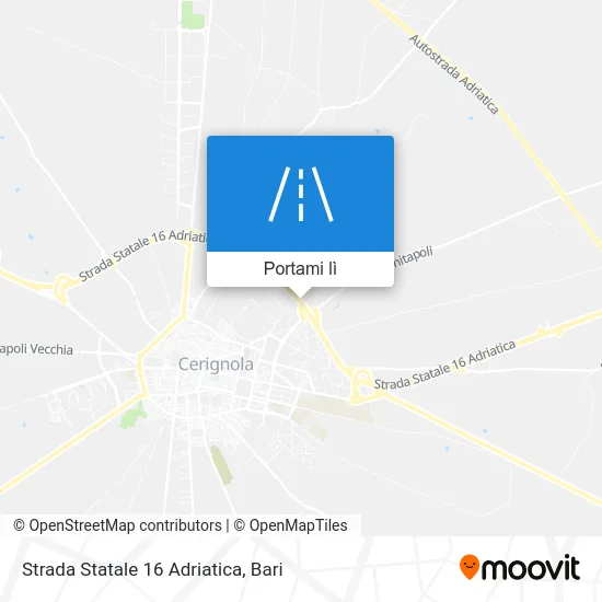 Mappa Strada Statale 16 Adriatica