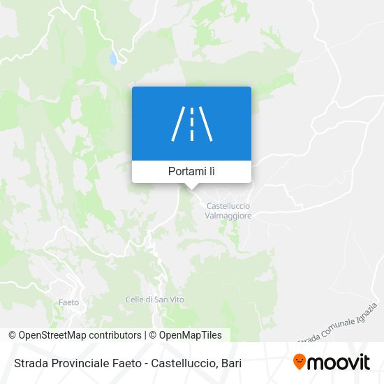 Mappa Strada Provinciale Faeto - Castelluccio