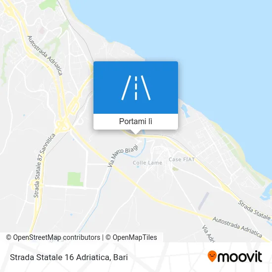 Mappa Strada Statale 16 Adriatica