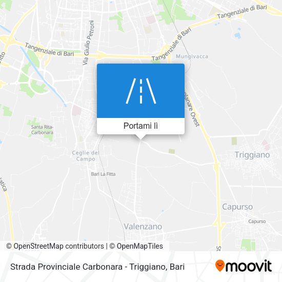 Mappa Strada Provinciale Carbonara - Triggiano