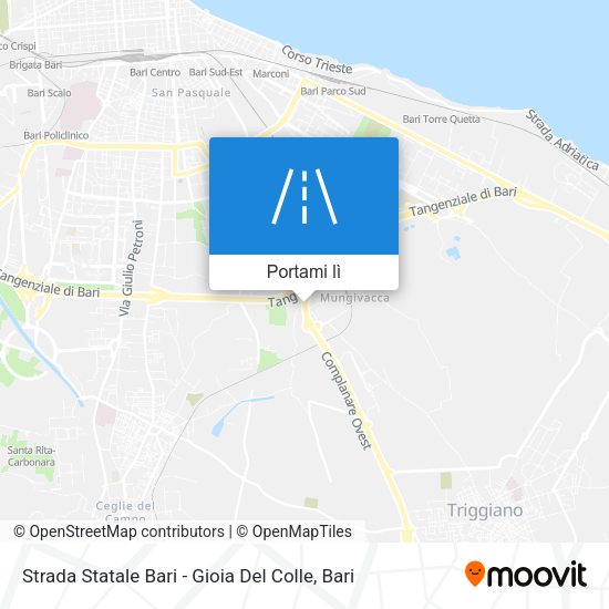 Mappa Strada Statale Bari - Gioia Del Colle