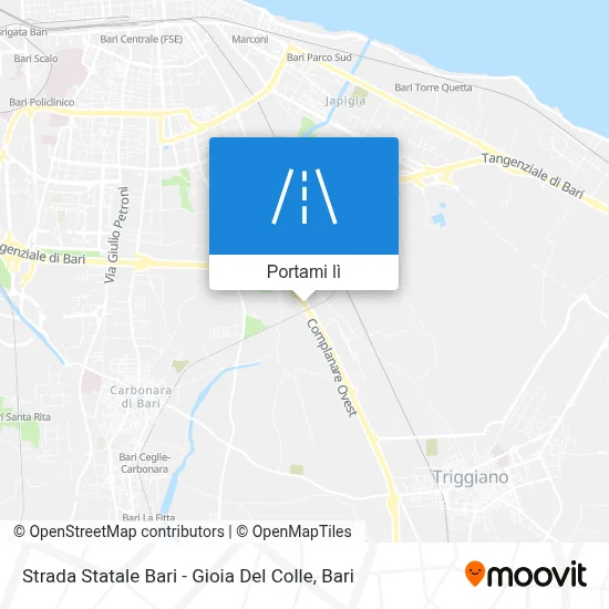 Mappa Strada Statale Bari - Gioia Del Colle