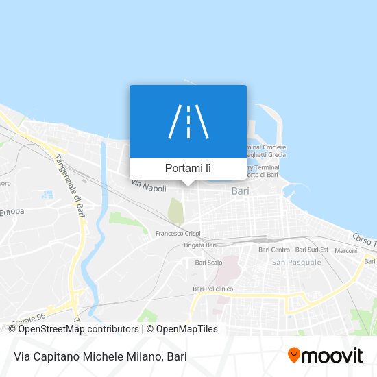 Mappa Via Capitano Michele Milano