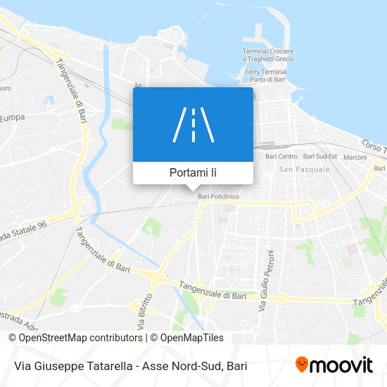 Mappa Via Giuseppe Tatarella - Asse Nord-Sud