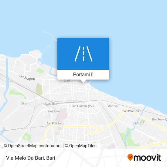Mappa Via Melo Da Bari