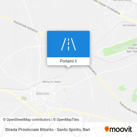 Mappa Strada Provinciale Bitonto - Santo Spirito
