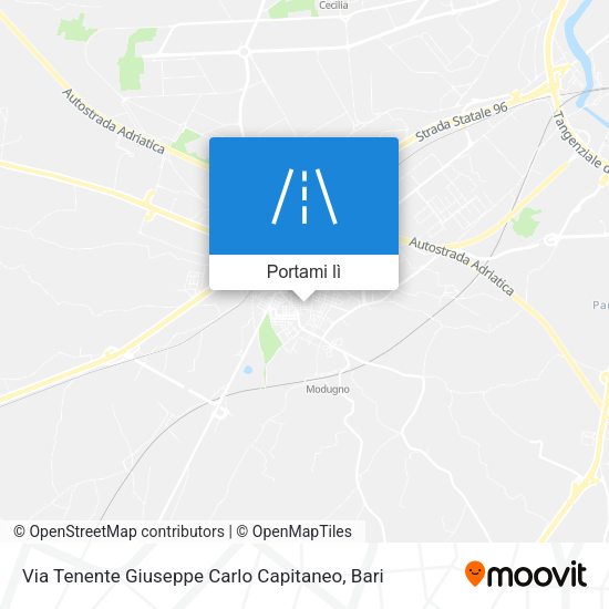 Mappa Via Tenente Giuseppe Carlo Capitaneo
