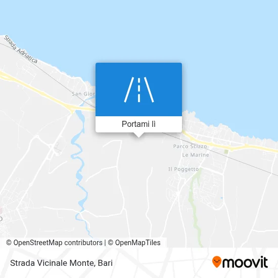 Mappa Strada Vicinale Monte