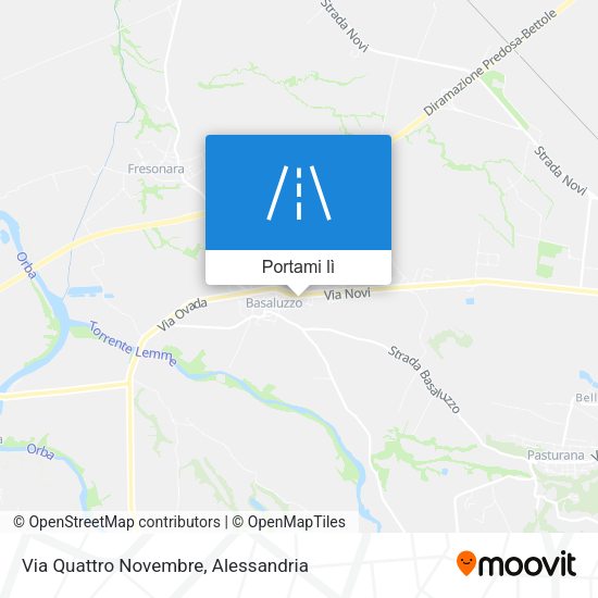 Mappa Via Quattro Novembre