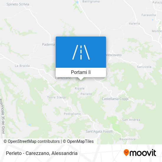 Mappa Perleto - Carezzano