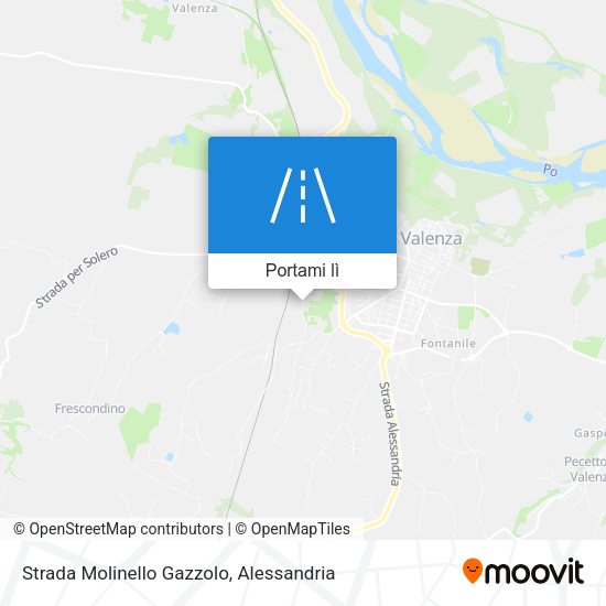 Mappa Strada Molinello Gazzolo