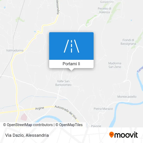 Mappa Via Dazio