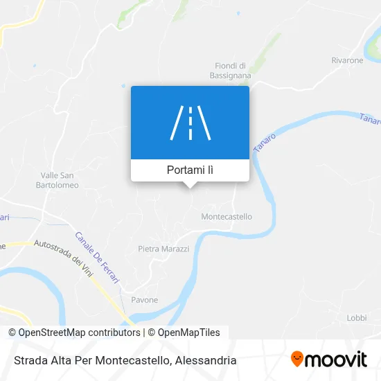 Mappa Strada Alta Per Montecastello