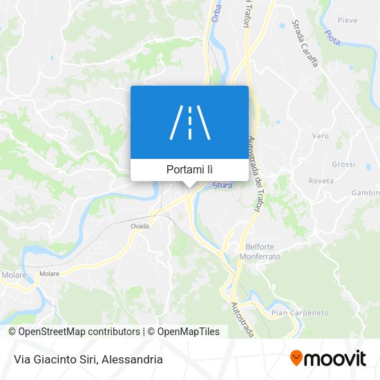Mappa Via Giacinto Siri