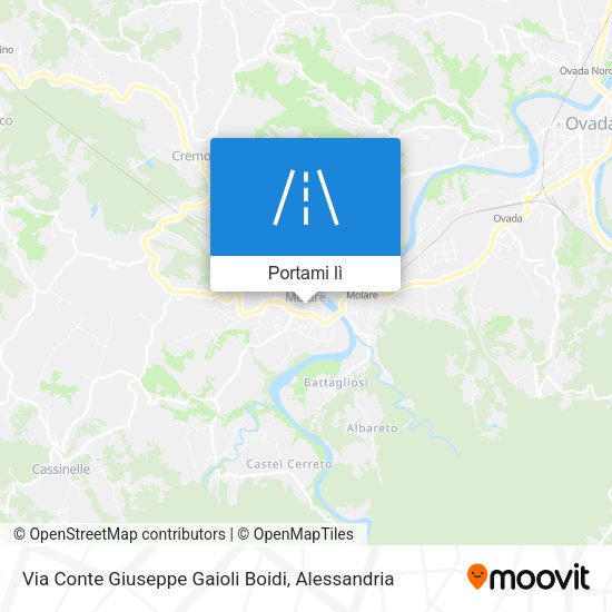 Mappa Via Conte Giuseppe Gaioli Boidi