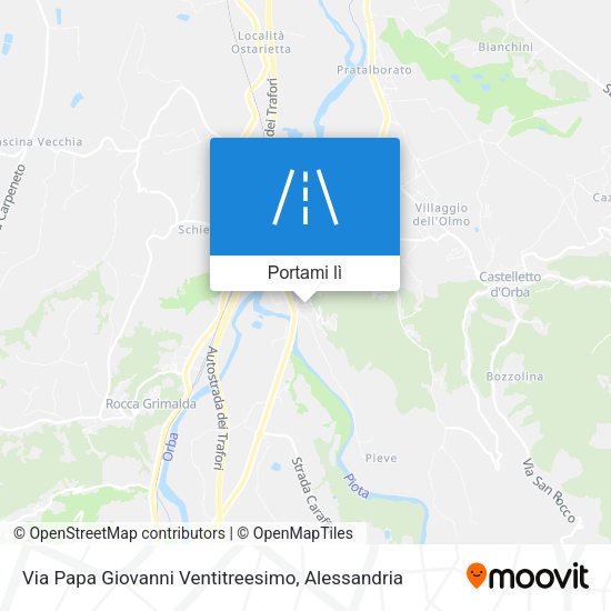 Mappa Via Papa Giovanni Ventitreesimo