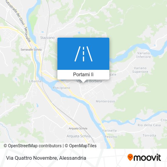 Mappa Via Quattro Novembre