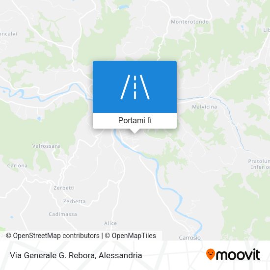 Mappa Via Generale G. Rebora
