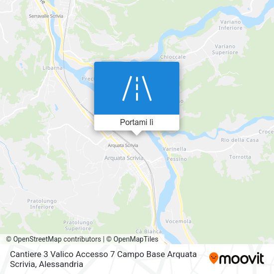 Mappa Cantiere 3 Valico Accesso 7 Campo Base Arquata Scrivia