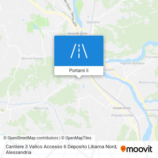 Mappa Cantiere 3 Valico Accesso 6 Deposito Libarna Nord