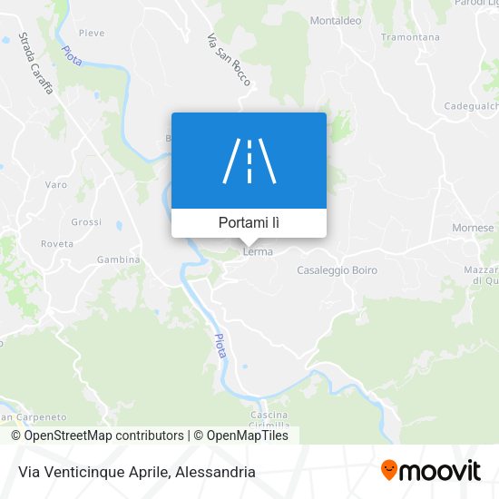 Mappa Via Venticinque Aprile