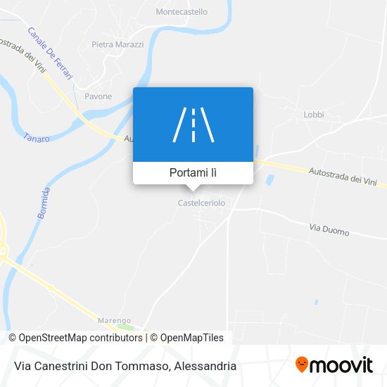 Mappa Via Canestrini Don Tommaso