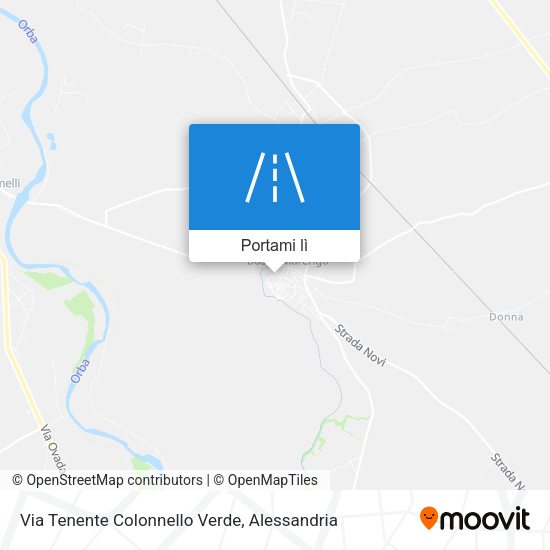 Mappa Via Tenente Colonnello Verde