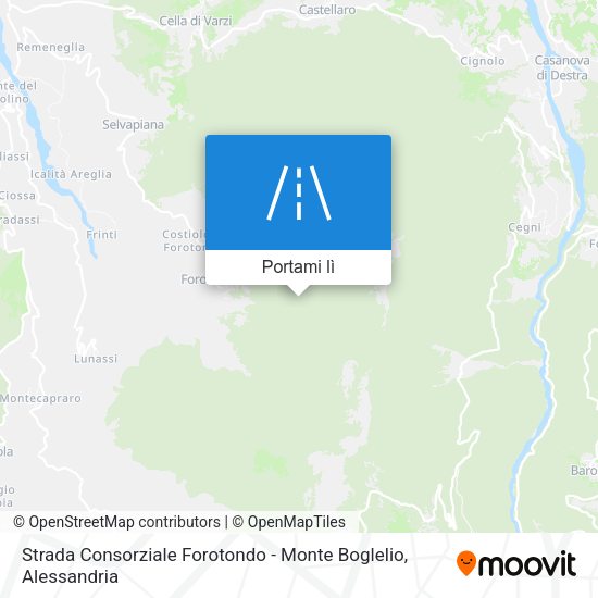 Mappa Strada Consorziale Forotondo - Monte Boglelio