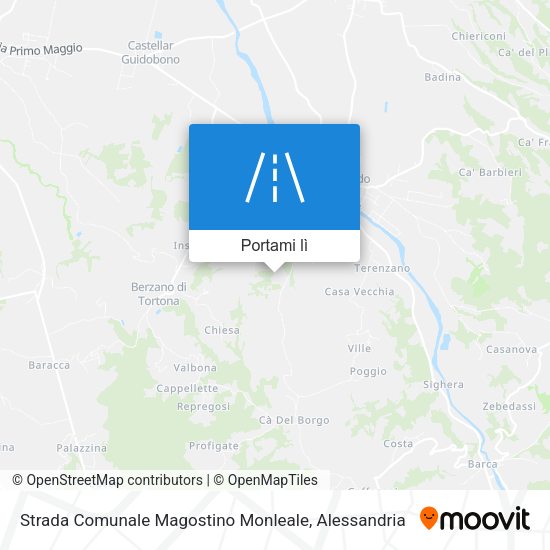 Mappa Strada Comunale Magostino Monleale