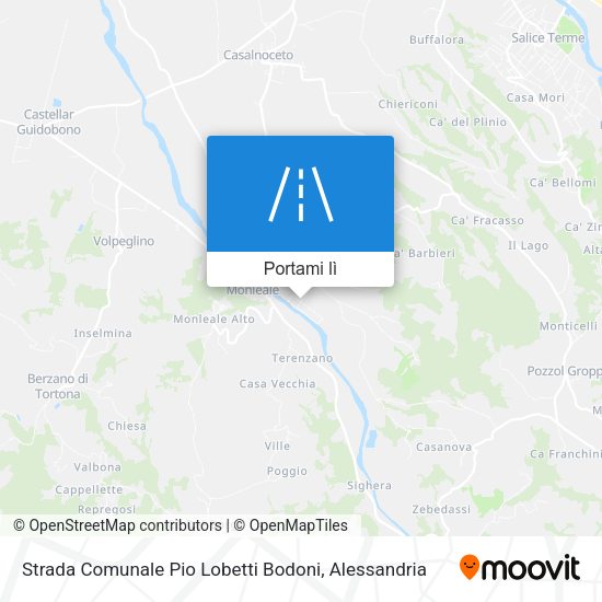 Mappa Strada Comunale Pio Lobetti Bodoni