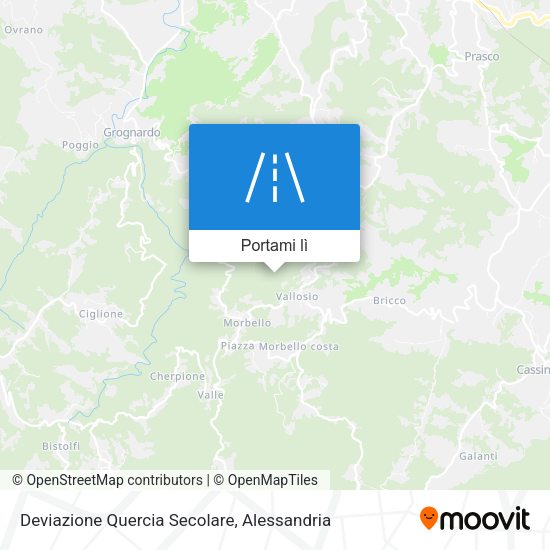 Mappa Deviazione Quercia Secolare