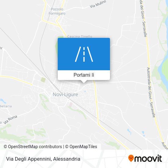 Mappa Via Degli Appennini