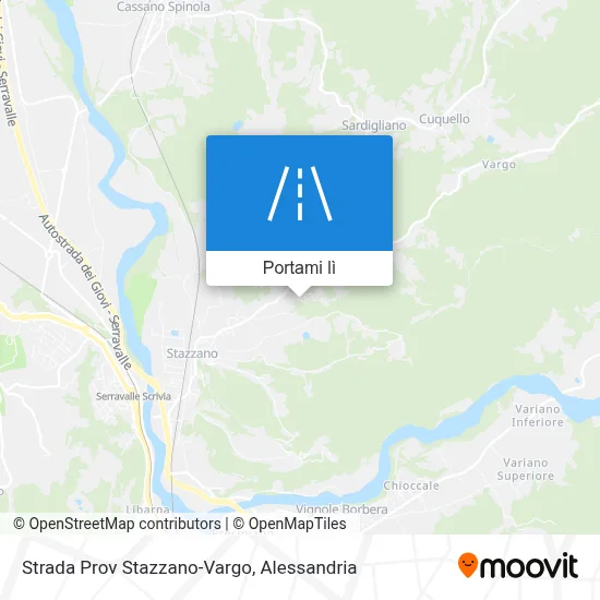 Mappa Strada Prov Stazzano-Vargo