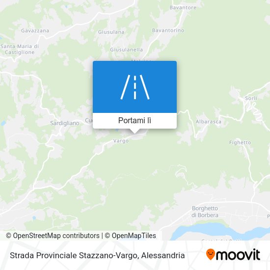 Mappa Strada Provinciale Stazzano-Vargo