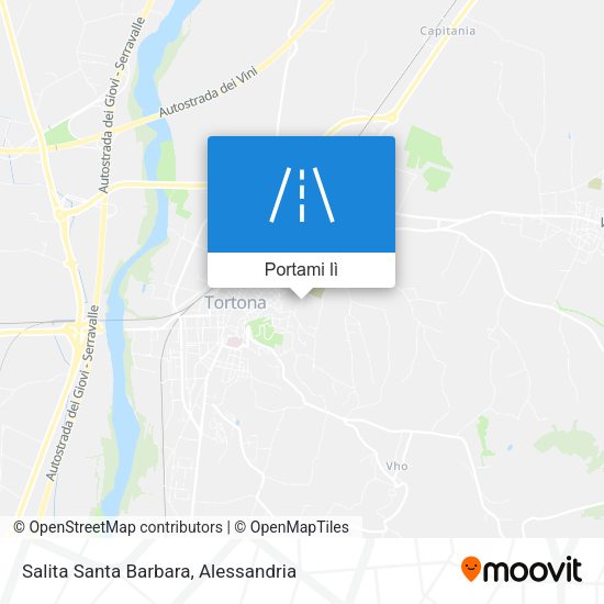 Mappa Salita Santa Barbara