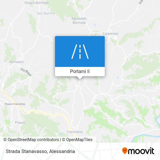 Mappa Strada Stanavasso