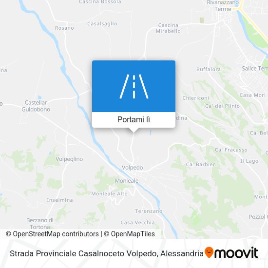 Mappa Strada Provinciale Casalnoceto Volpedo