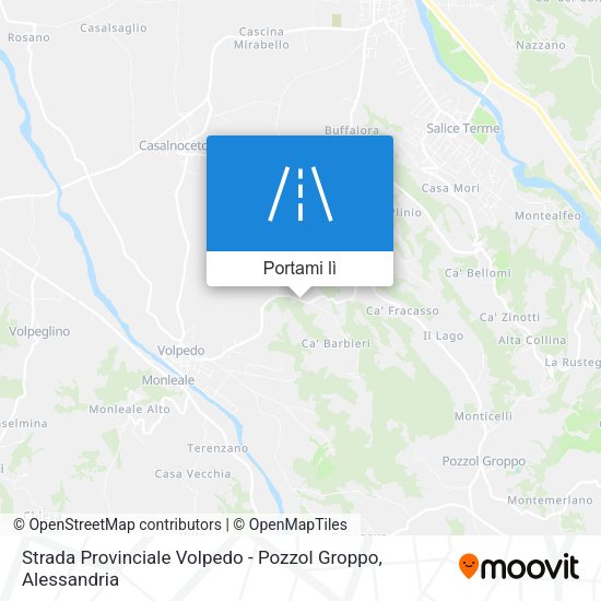 Mappa Strada Provinciale Volpedo - Pozzol Groppo