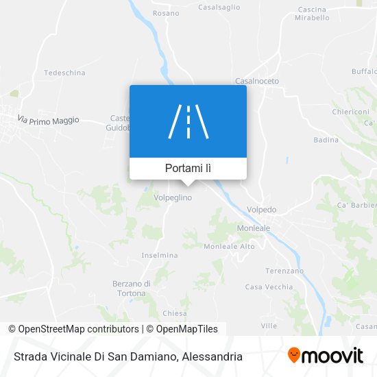 Mappa Strada Vicinale Di San Damiano