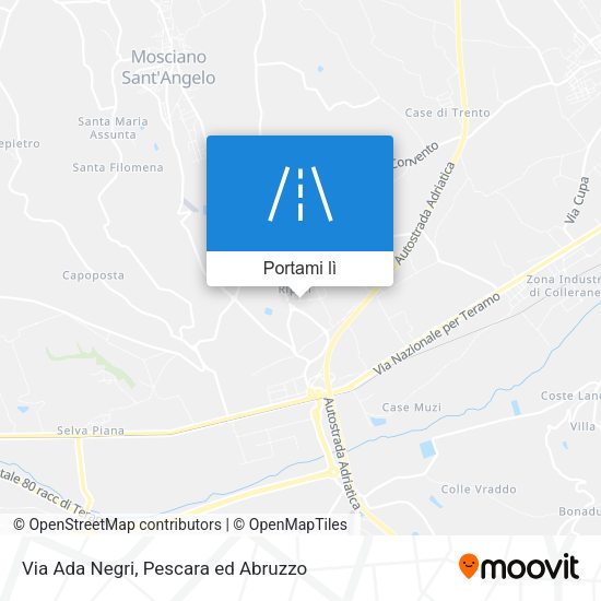 Mappa Via Ada Negri