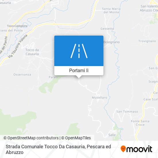 Mappa Strada Comunale Tocco Da Casauria