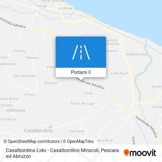 Mappa Casalbordino Lido - Casalbordino Miracoli