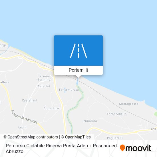 Mappa Percorso Ciclabile Riserva Punta Aderci