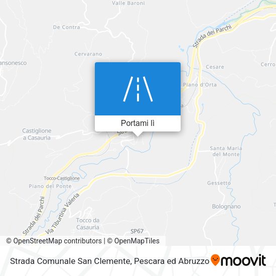 Mappa Strada Comunale San Clemente