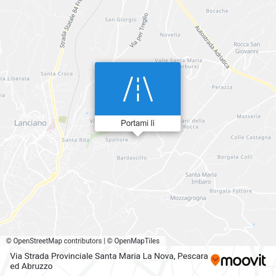 Mappa Via Strada Provinciale Santa Maria La Nova