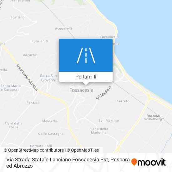 Mappa Via Strada Statale Lanciano Fossacesia Est