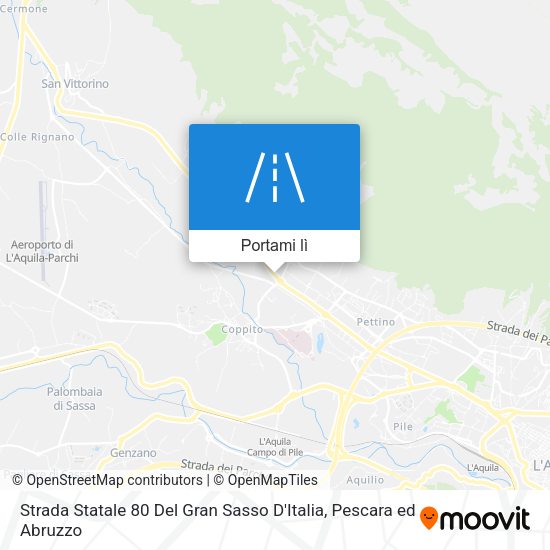 Mappa Strada Statale 80 Del Gran Sasso D'Italia